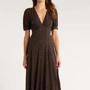 Reformation Naira Puff Sleeve Maxi Dress Like New